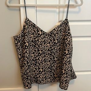 Leopard print black tank